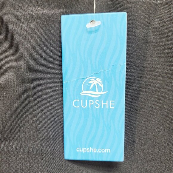 Cupshe Womens Black One-Piece Swimsuit Lace Trim Adjustable Straps Size Size 0X - Picture 6 of 6